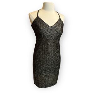 Steilmann Vintage Metallic Bodycon Spaghetti Strap Back Crossover Size XS/Small 